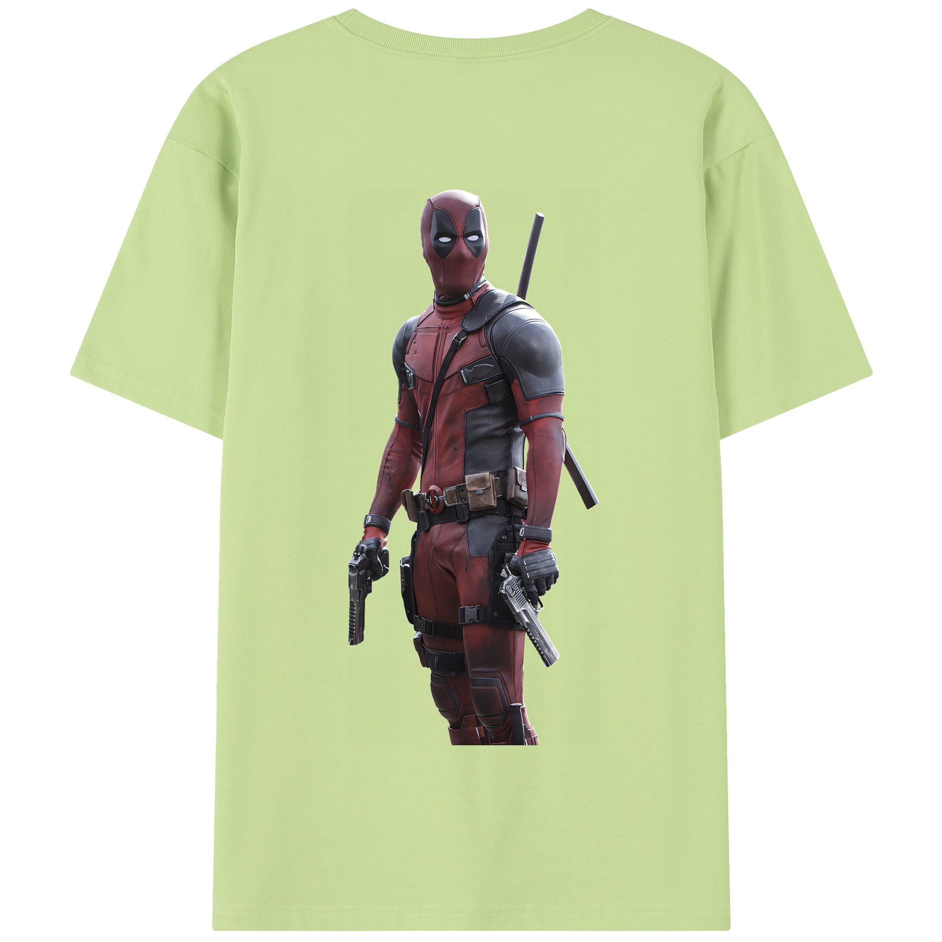 （画像用） Deadpool デッドプール 綿100％半袖Tシャツ（背面プリント）